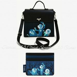 🆕️ LOUNGEFLY Hunted Mansion Satchel & Card Holder